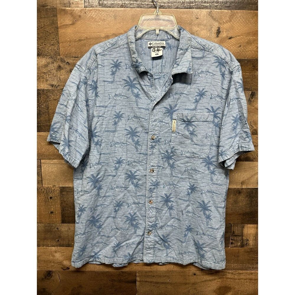 Columbia Men's Short Sleeve Button Up Size X-Large